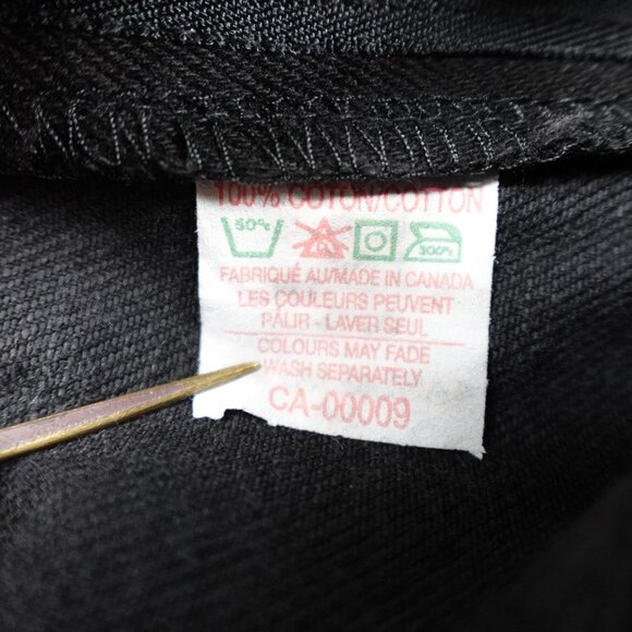 Vintage 90s Mustang Western Jeans Men's 38.5x32 Boot Cut 100% Cotton Black Denim - Picture 5 of 10